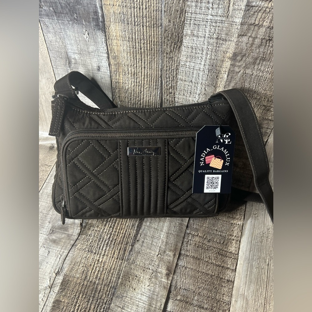 Vera Bradley Carbon dark brown Microfiber Crossbody Purse